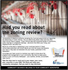 Newspaper Public Notice Campaign